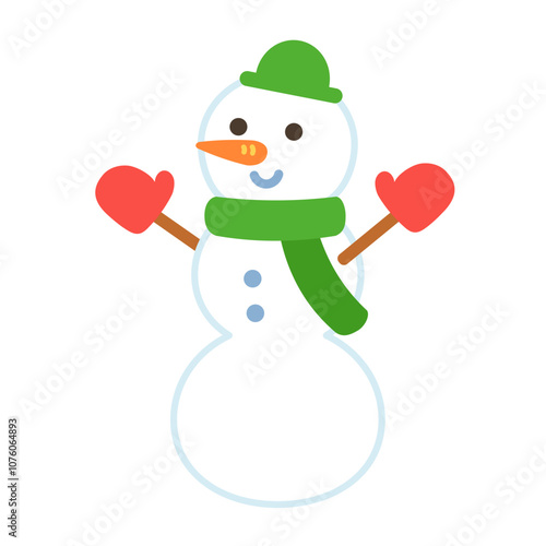 雪だるまのイラスト　3段