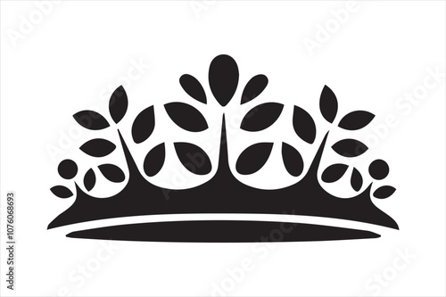 A royal crown symbol in erector art style