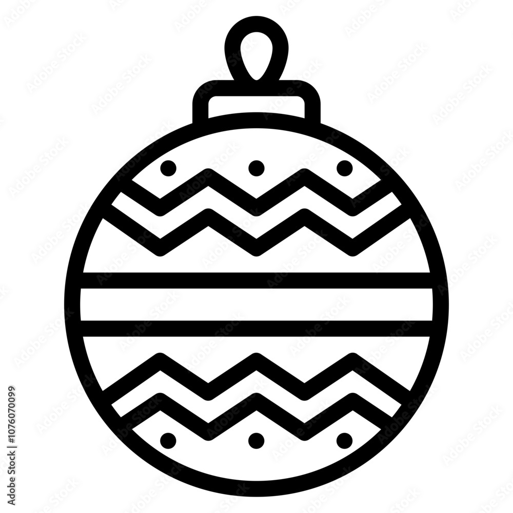 Obraz premium Festive Ornament with Zigzag Pattern