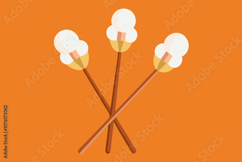 Cotton Swabs vector art illustration