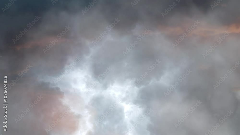 dark clouds and lightning, Supercell thunderstorm nature dark clouds and lightning, Supercell thunderstorm nature