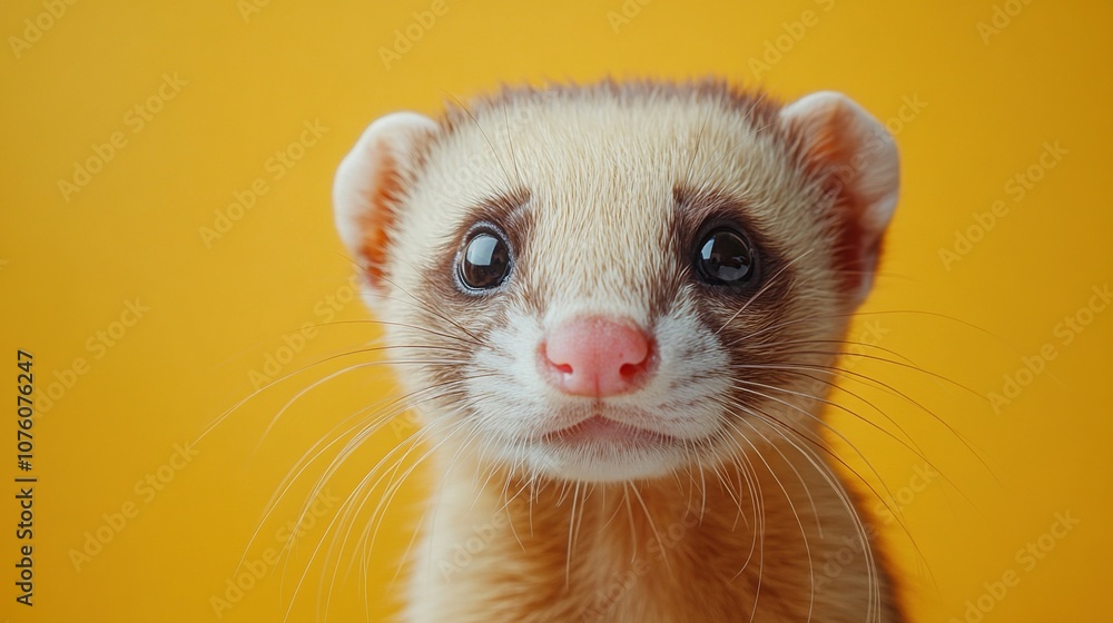 Cute Ferret Portrait Cute Ferret Portrait