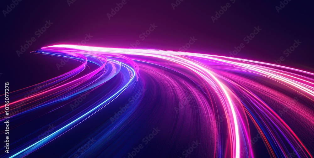 Abstract Neon Lights Trails Background Abstract Neon Lights Trails Background