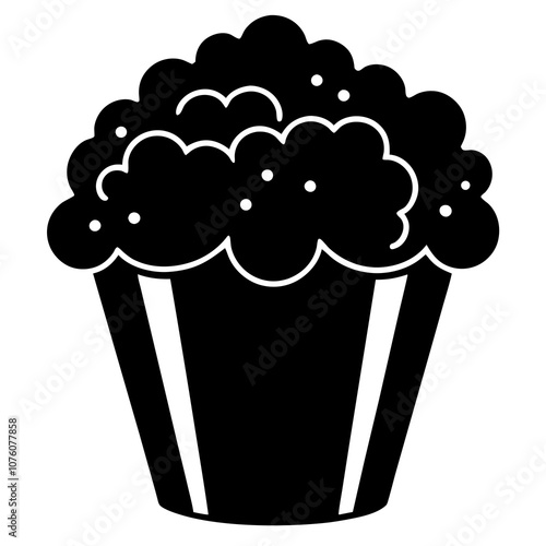 Popcorn Silhouette vector illustration