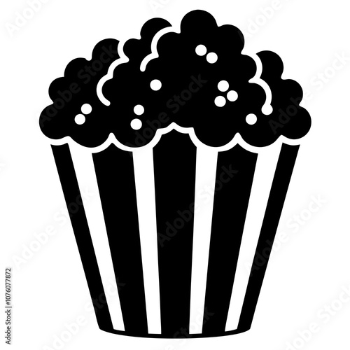 Popcorn Silhouette vector illustration