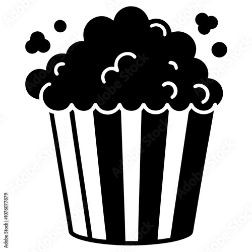 Popcorn Silhouette vector illustration