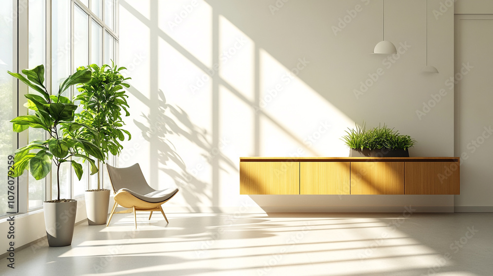 Modern office interior with desks, computers, and plants, bright and spacious. Scandinavian office with minimalist furniture, natural light, wooden desk, and simple decor. Modern office interior with desks, computers, and plants, bright and spacious. Scandinavian office with minimalist furniture, natural light, wooden desk, and simple decor.