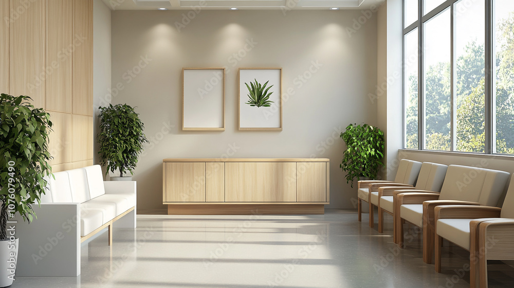 Living room interior with chair and tv set on drawer, mockup screen, The living room setting boasts a modern design with a cozy homey background. Living room interior with chair and tv set on drawer, mockup screen, The living room setting boasts a modern design with a cozy homey background.