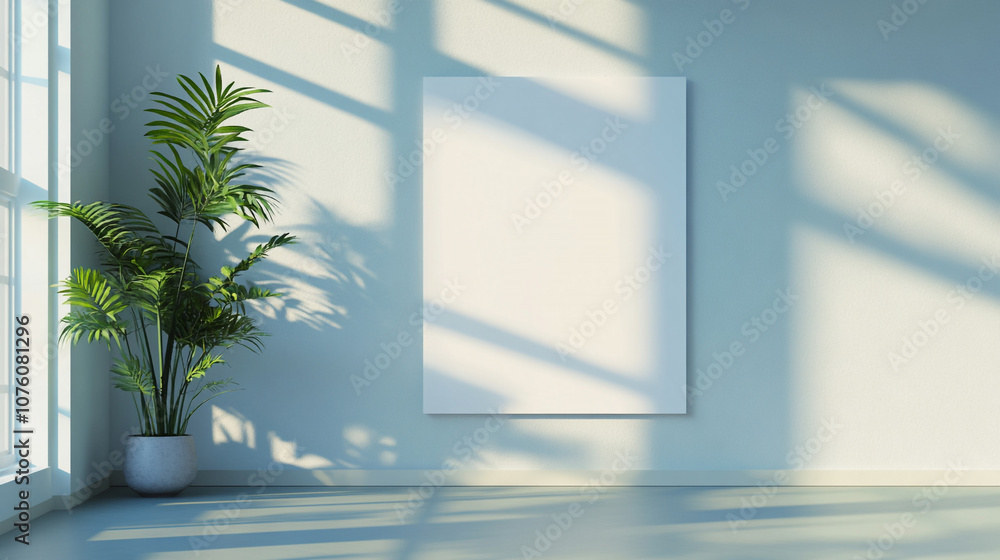 Gold empty vertical picture frame in room on marble floor against white wall background, White wall background with an empty wooden frame mockup. Gold empty vertical picture frame in room on marble floor against white wall background, White wall background with an empty wooden frame mockup.