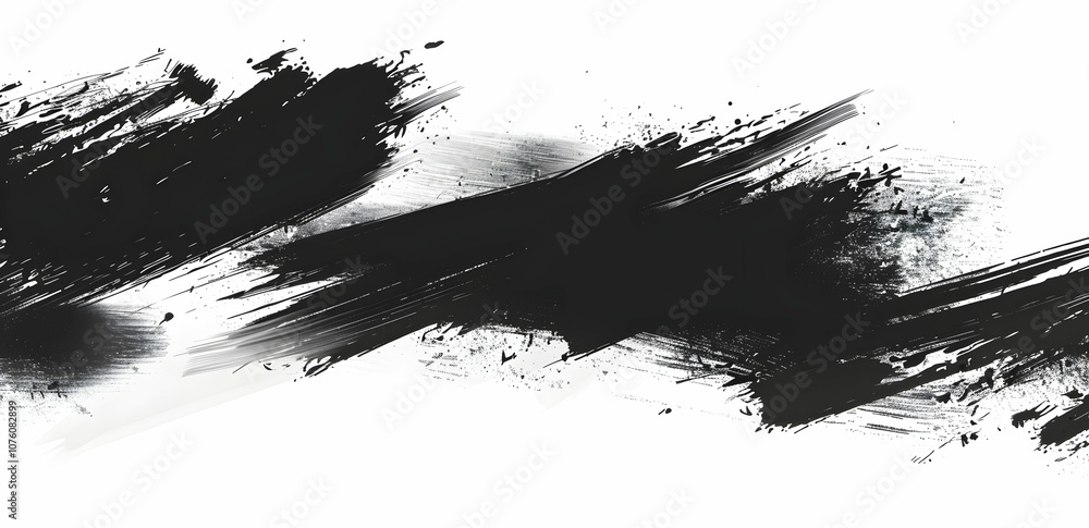 Vector collection of grungy brush strokes isolated on a white background Vector collection of grungy brush strokes isolated on a white background