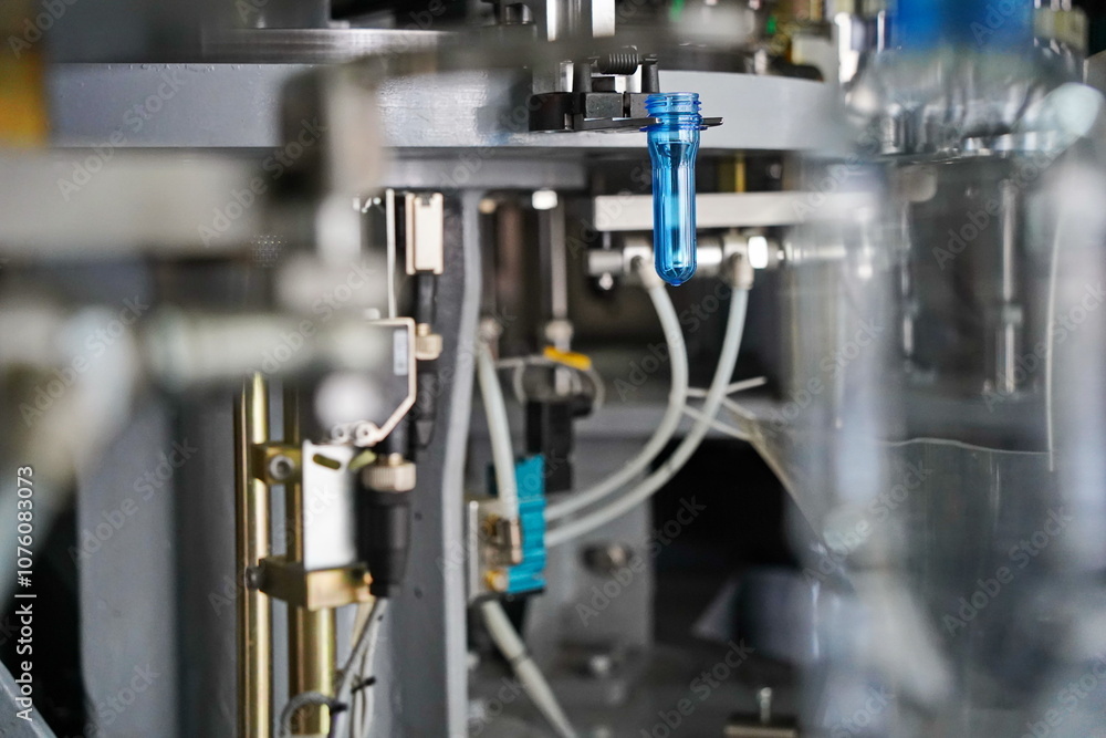 A plastic bottle in the equipment for inflating in different volumes and liters. A plastic bottle in the equipment for inflating in different volumes and liters.