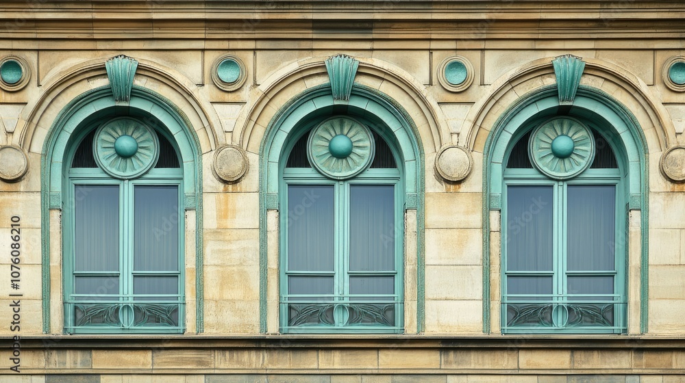 Obraz premium Elegant Architectural Details of Historic Building