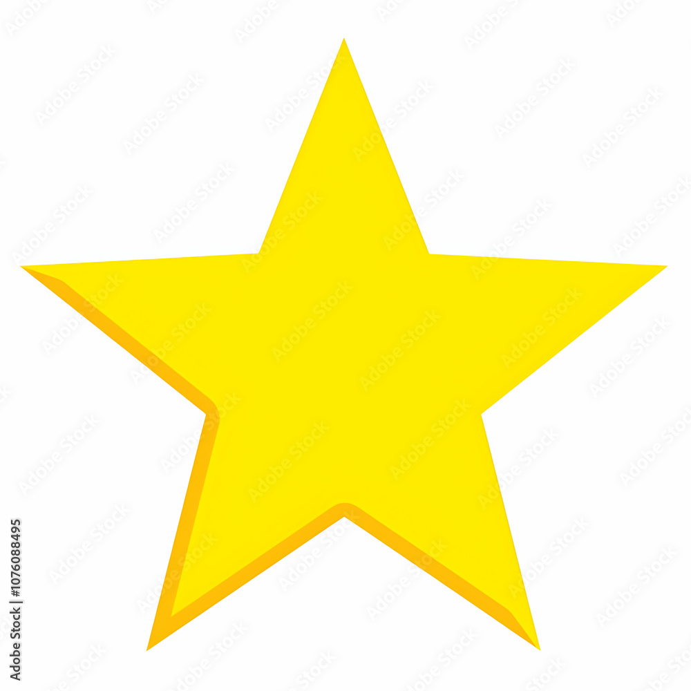Fototapeta premium flat yellow star vector on a white background