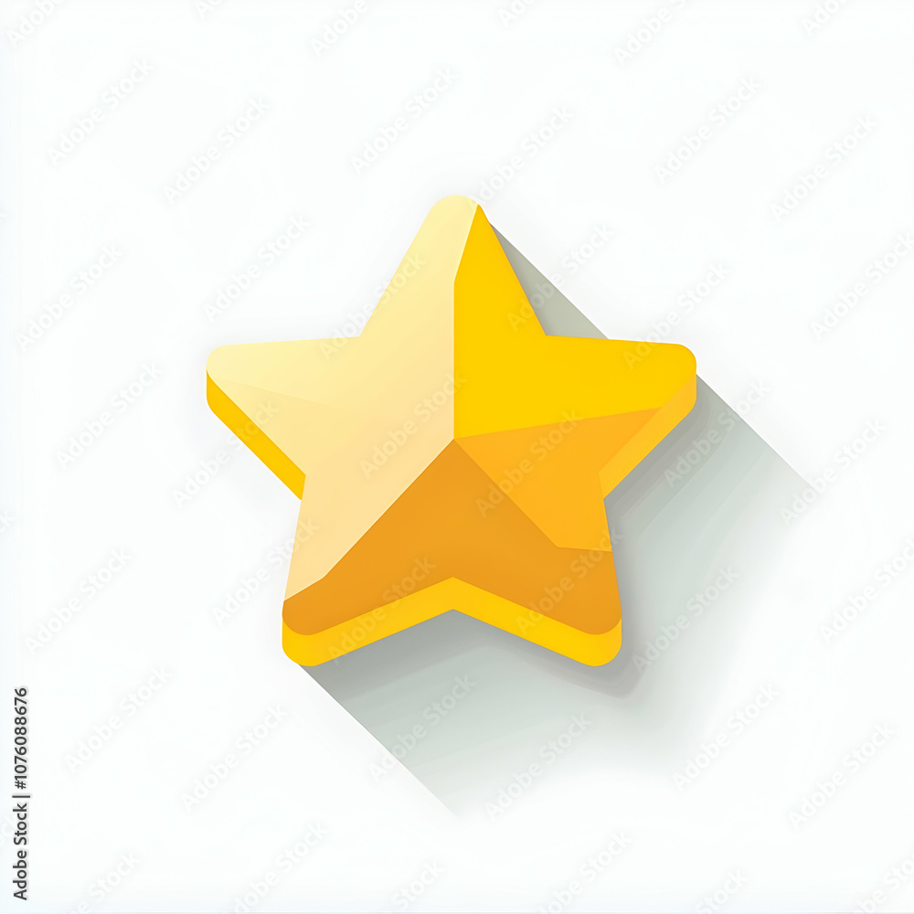 Fototapeta premium flat yellow star vector on a white background