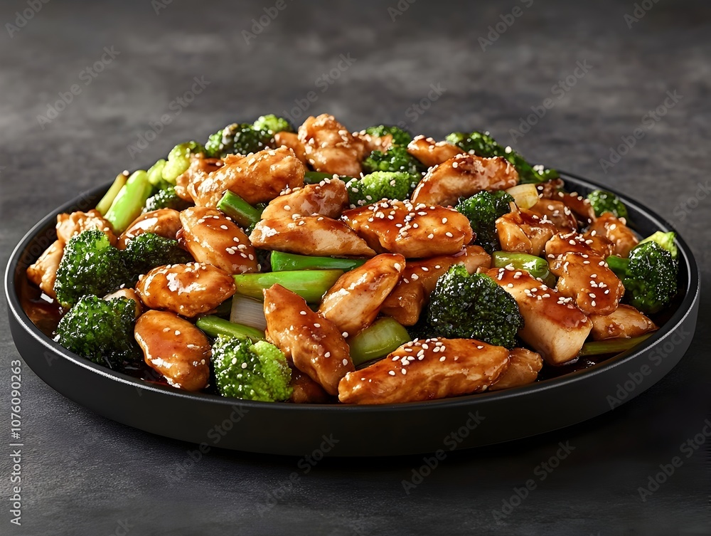 Tantalizing stir fry of sizzling wok fried vegetables juicy chicken breast and fragrant ginger and soy sauce Tantalizing stir fry of sizzling wok fried vegetables juicy chicken breast and fragrant ginger and soy sauce