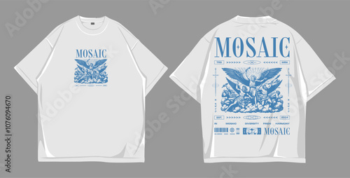 Design t shirt oversize white...