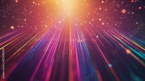 Bright Flare of Multicolored Lines 8K Photorealistic Ultra photo