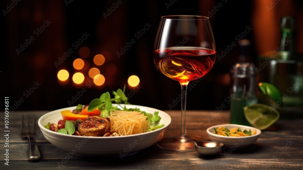 Romantic Dinner with Wine and Pasta Romantic Dinner with Wine and Pasta