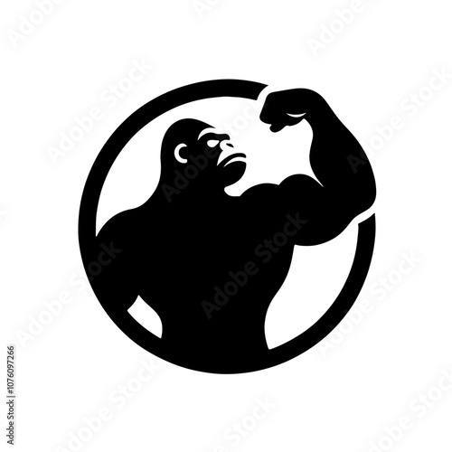 gorilla exercise Vector Logo