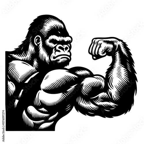 Gorilla extends triceps Vector Logo