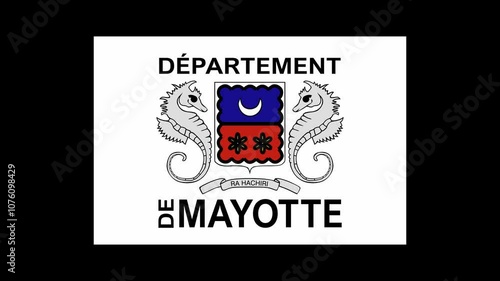 Mayotte Country Flag Shapes and Elements Construction Animation