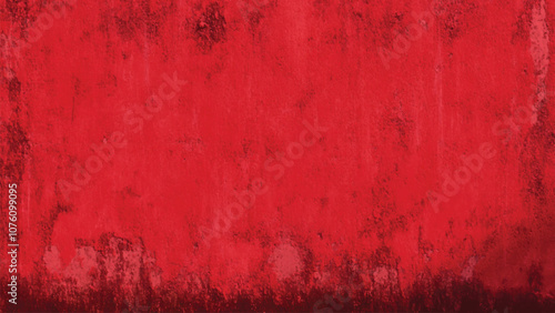 Red or dark red color and red gemstone color paint on cement wall texture as background.