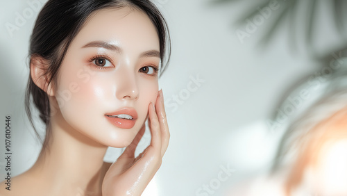 アジア人女性の美容イメージ（スキンケア・ボディケア・エステサロン）