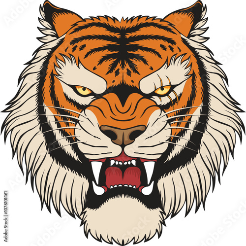 tiger head vector photo