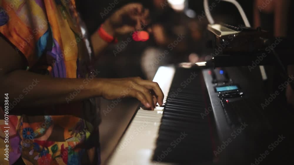 hands of the musician playing the piano hands of the musician playing the piano
