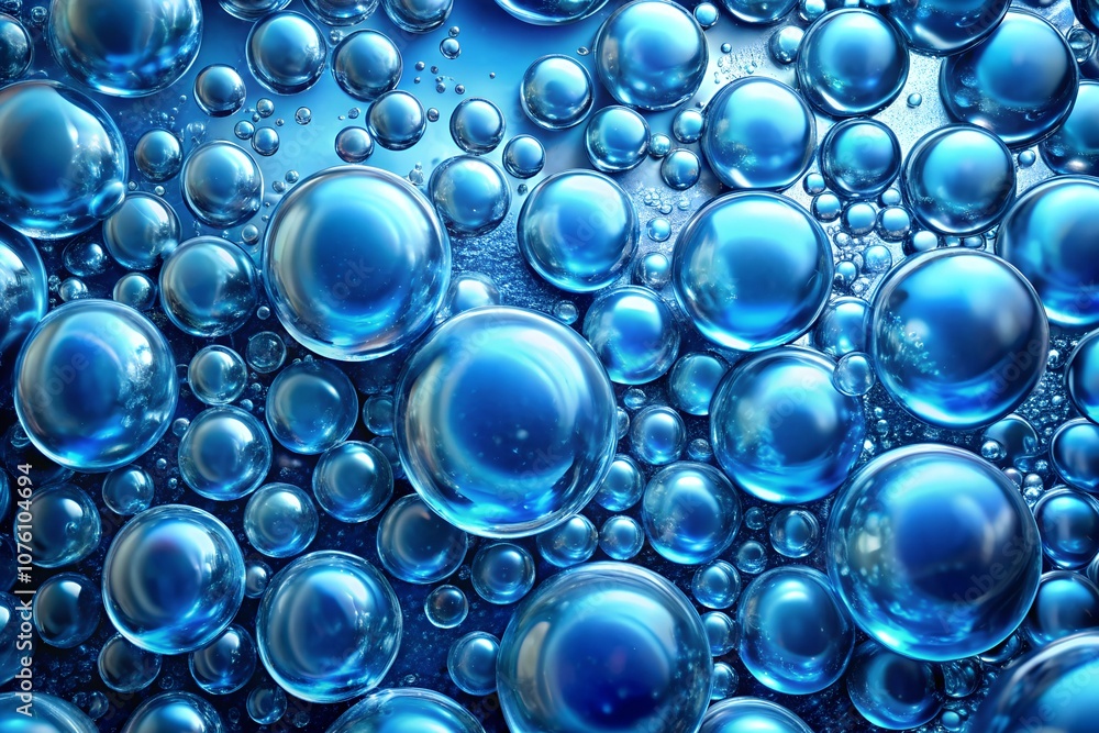 Abstract Background with Tightly Packed Blue Bubbles Creating Unique Patterns Abstract Background with Tightly Packed Blue Bubbles Creating Unique Patterns