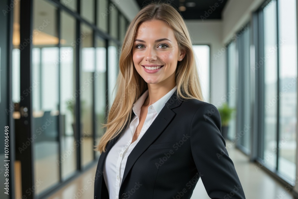 Professional Business Woman in Office Setting, Confident and Ready for Success, Perfect for Corporate Marketing and Branding Materials Professional Business Woman in Office Setting, Confident and Ready for Success, Perfect for Corporate Marketing and Branding Materials