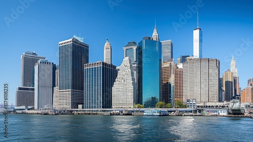 Urban Landscape of New York City Skyline