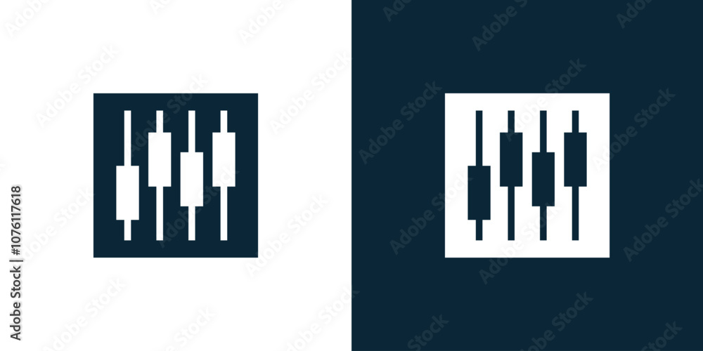 Abstract gradient blue equalizer logo template Abstract gradient blue equalizer logo template