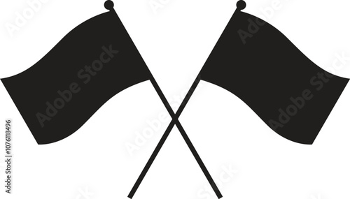 Two Black flags color guard flags eps vector 
