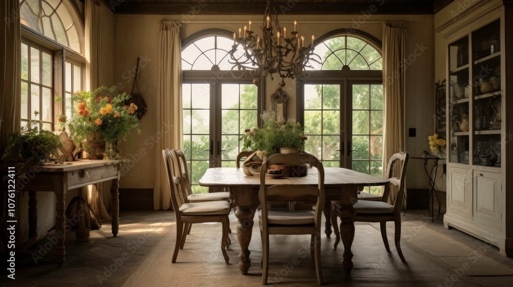 Elegant Dining Room with a Classic Interior Elegant Dining Room with a Classic Interior