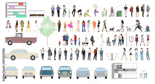 Illustrated Vector Scale People Architectural Figures