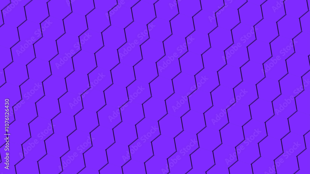 Abstract hexagon pattern purple background, background with black and purple neon hexagons. Abstract background of modern wall.