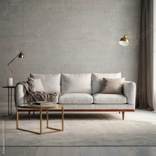 white sofa in a room