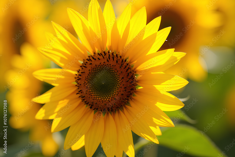 close-up shot of a sunflower in full bloom close-up shot of a sunflower in full bloom