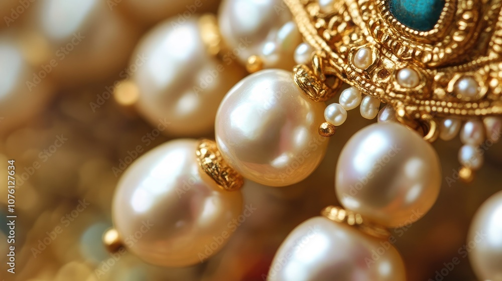 Elegant Gold Jewelry with Lustrous Pearls and Gems Elegant Gold Jewelry with Lustrous Pearls and Gems