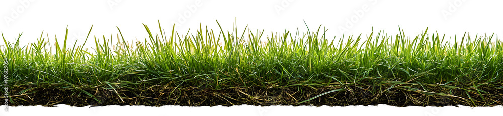 Fresh short green grass isolated against a flat background Fresh short green grass isolated against a flat background