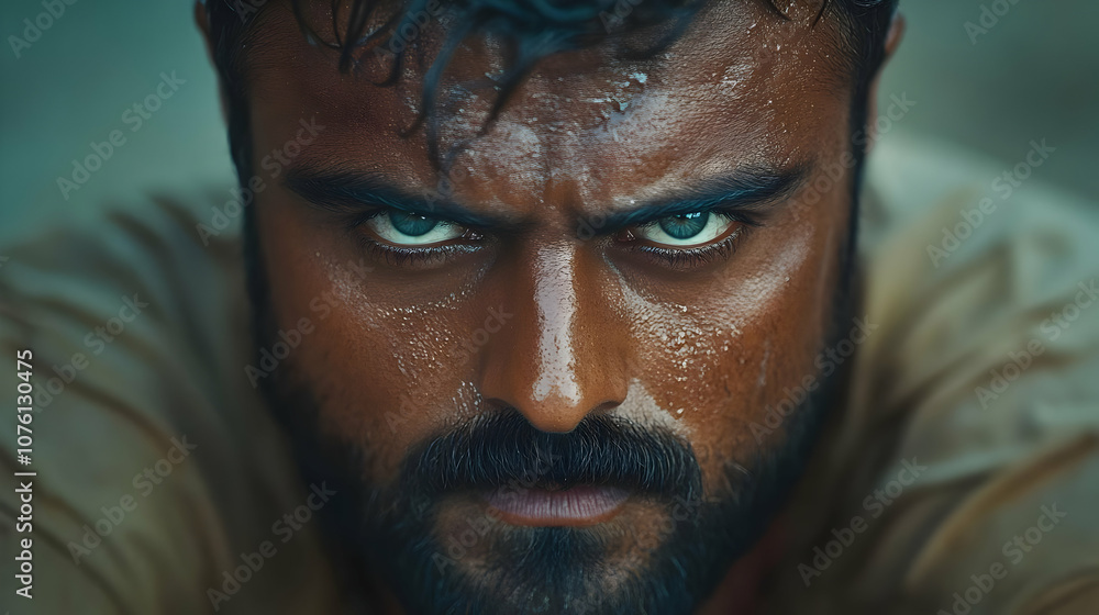 Close Up Photo of Man's Face with Water Droplets Close Up Photo of Man's Face with Water Droplets
