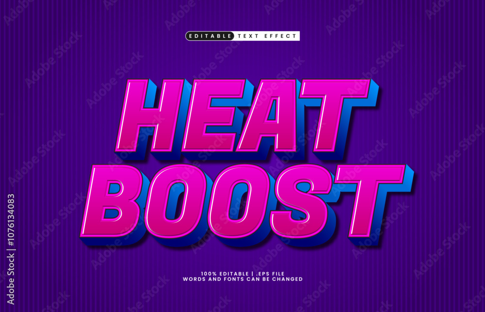 heat boost editable text effect with a happy and kids text style heat boost editable text effect with a happy and kids text style