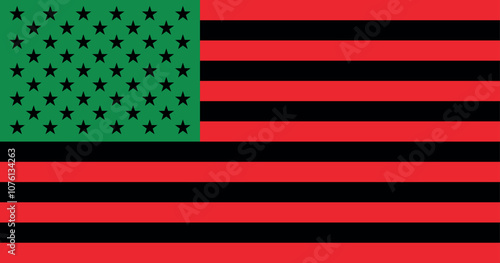 African America Flag. vector EPS file. vector EPS file.