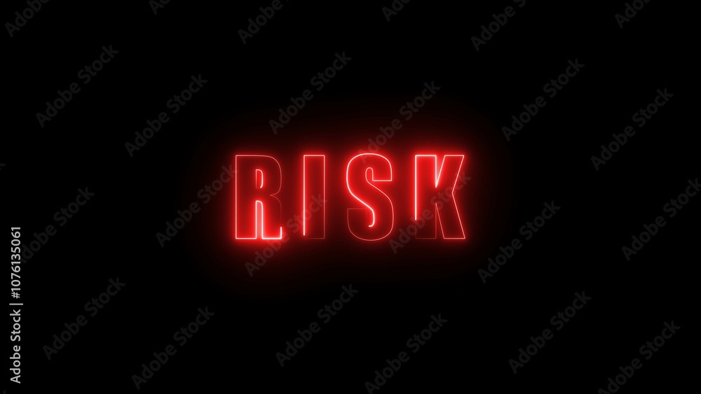 Neon warning text sign illustration. Neon warning text sign illustration.