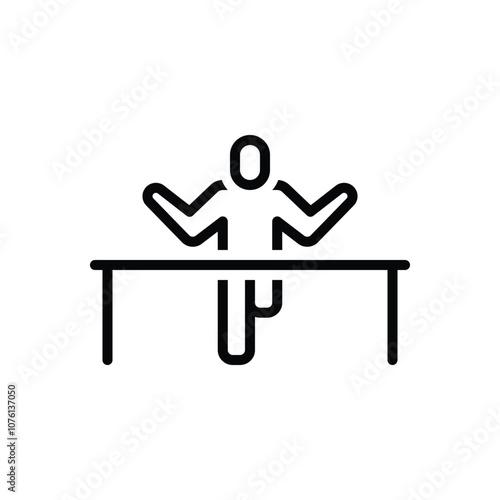 Black line icon for motivation