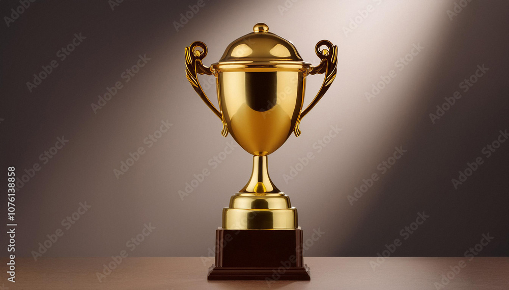 First place gold trophy cup isolated on white background.ai generated First place gold trophy cup isolated on white background.ai generated