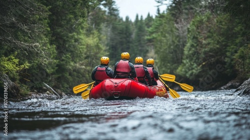 Rafting Adventure Through The Forest