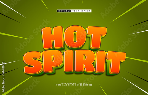 hot spirit editable text effect with a game and joyful text style
