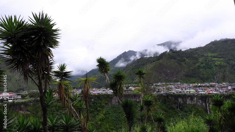 City high in the mountains on a plateau City high in the mountains on a plateau